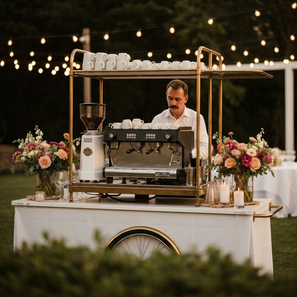 Luxury mobile coffee cart